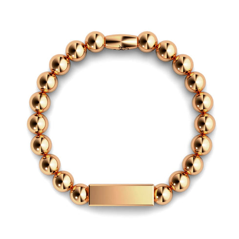 Or rose | Bracelet barre dorée | De luxe